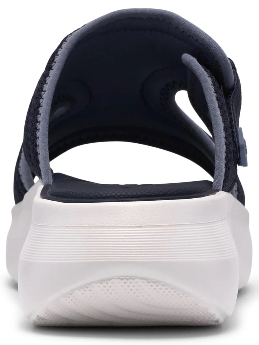 Cloudsteppers by Clarks Navy and white Slip-On PillowSoft Slide Sandal
